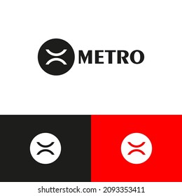Modern dynamic logo design concept. Tech company brand logomark illustration. Can representing letter X, future, code, science.