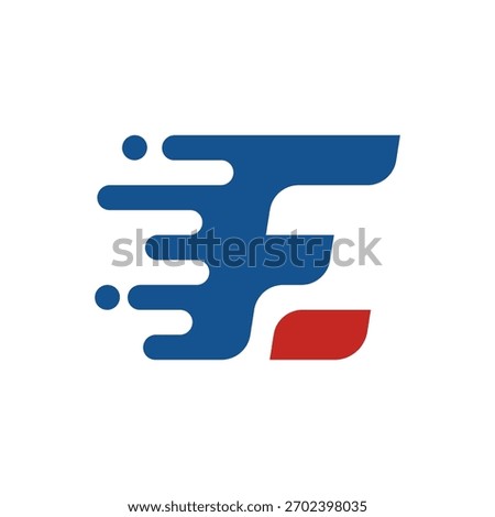 A modern, dynamic logo featuring a stylized letter F and E in blue and red with speed lines, suggesting fast delivery or progress