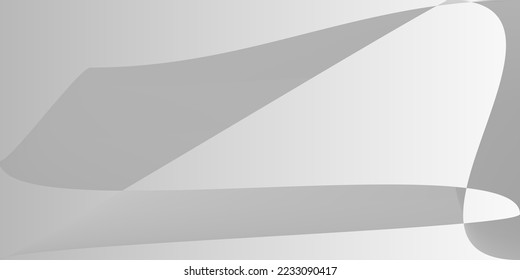 Modern Dynamic Metallic Digital Office Background. Technology Monochromatic Minimal Futuristic Horizontal Lines. Silver Fluid Alluminium Layers Gradient Mesh. Gray Grey Smooth Shape Illustration.