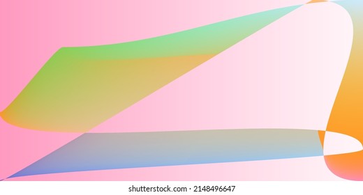 Modern Dynamic Minimal Pastel Color Gradient Mesh. Pink Digital Rainbow Psychedelic Smooth Surface. Smooth Multicolor Futuristic Technology Illustration. Layers Shape Fluid Neon Office Background.