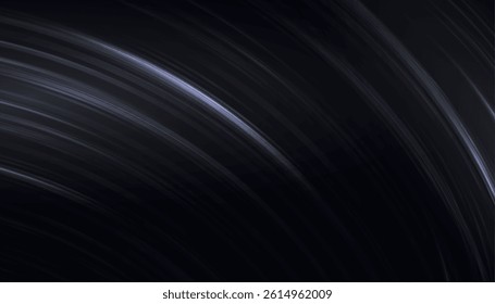 modern dynamic motion curvy light trail dark banner design vector