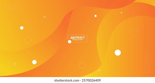 Modern dynamic orange textured background design in 3D style with wavy orange color. EPS10 vector
