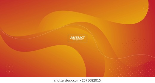 Modern dynamic orange textured background design in 3D style with wavy orange color.