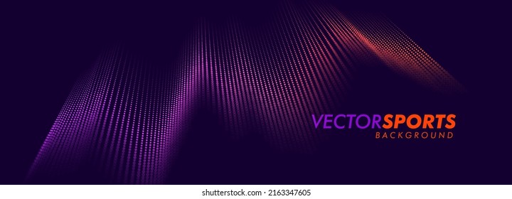 Modern Dynamic Particles Colored Background Design for Sports or Esports Games Events. Vector Illustration.