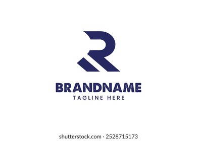 Modern and dynamic R logo design