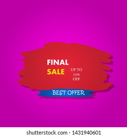 Modern dynamic sale banner design. Extra and Big Sell special over banner template design