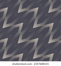 Modern Dynamic Seamless Pattern Trend Vector Dotwork Fine Abstract Background. Angled Tiles Grid Structure Graphic Textile Print For Clothes Or Linen Loopable Wallpaper. Halftone Art Illustration