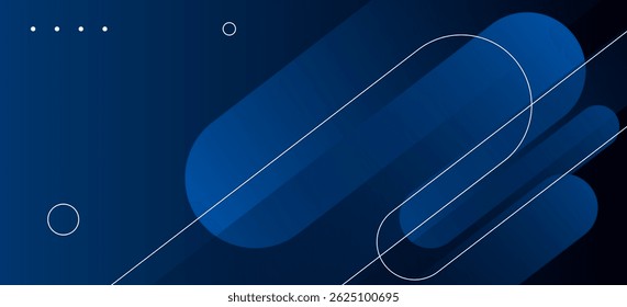 Moderne dynamische Formen Zusammensetzung Design Linien mit abstrakten blauen Farbverlauf Hintergrund Vektorgrafik. Perfekt für moderne Kunstwerke, Kulisse, Banner, Poster, Textur, Vorlagen, Grafik.