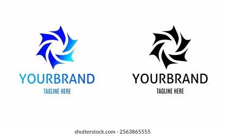 Modern Dynamic swirl vector logo design. Perfect for branding, businesses, or corporate identities seeking a clean, professional look