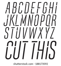 Modern dynamic vector font. Italic type.