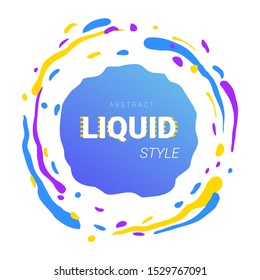 Modern dynamic wave banner. Abstract flowing liquid forms. Vector template.