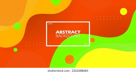 Diseño moderno de fondo en tonos vivos, naranja y verde, en un estilo 3D de color oscuro. Vector EPS10