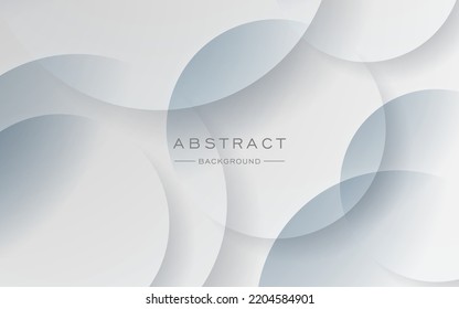 modern dynamic white gray circle shape shadow and light dimension background. eps10 vector