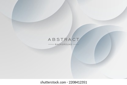 modern dynamic white gray circle shape shadow and light dimension background. eps10 vector