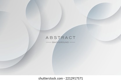 modern dynamic white gray circle shape shadow and light dimension background. eps10 vector