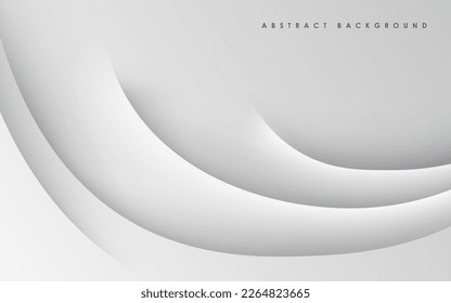 modern dynamic white gray wave shape shadow and light dimension background. eps10 vector