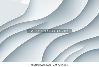 modern dynamic white gray wave shape shadow and light dimension background. eps10 vector