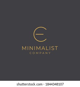 modern e abstract letter logo design. minimal e  initial based icon. Initial e  vector