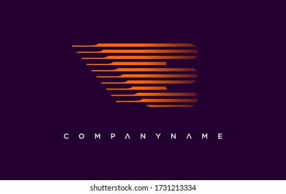 Modernes E Letter Express Firmenlogo. kreatives Emblem Logistik Design. erste Markenvorlage.