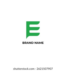 Plantilla de diseño de logotipo de letra E moderna