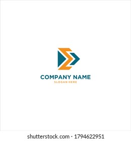 Modern E Letter Multimedia company logo. the symbol of creative design Play.
