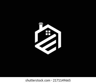 Modern E letter Real Estate Logo Design