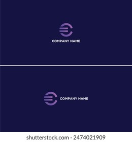 Modern "E" Letter Tech Logo Design