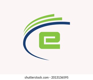 Modern E logo logo. E letter logo design for business, construction and real estate concept