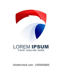 modern eagle head american logo design vector