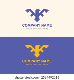 modern eagle logo design template