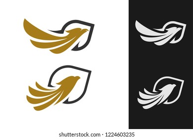 Modern Eagle Logo Template, Modern Eagle Icon Vector