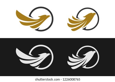 Modern Eagle Logo Template, Modern Eagle Icon Vector