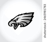 Modern eagle silhouette logo. Vector illustration template, Eagle wings emblem. Nature-inspired badge design, Eagle silhouette icon, Powerful eagle logo design. Nature-inspired icon