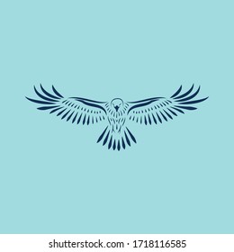Modern eagle vector logo design with color.