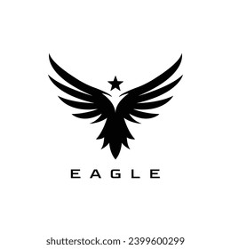 Modern Eagle Wings Logo Design Template: Vector Illustration.