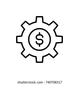 Modern earning line icon. Premium pictogram isolated on a white background. Vector illustration. Stroke high quality symbol. earning icon in modern line style.