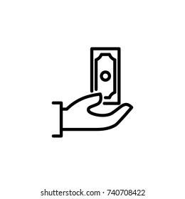 Modern earning line icon. Premium pictogram isolated on a white background. Vector illustration. Stroke high quality symbol. earning icon in modern line style.
