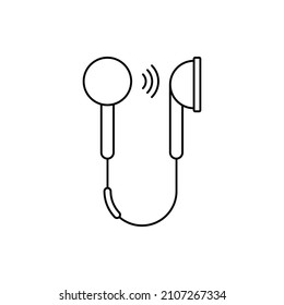Modern earphone headphone icon vector
