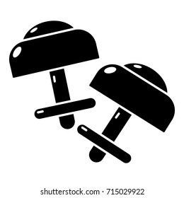 Modern earrings icon . Simple illustration of modern earrings vector icon for web design isolated on white background