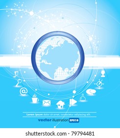 Modern earth in a web of satellites