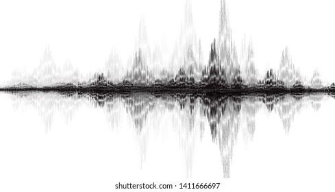Modern Earthquake Wave Low and Hight richter scale on White paper background,audio wave diagram concept,design for education and science,Vector Illustration.
