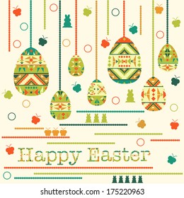 Modern Easter background, happy Easter card