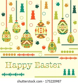 Modern Easter background, happy Easter card