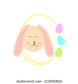 Modern Easter bunny, great design for any purpose. Animal print. Happy easter banner. Vector illustration. stock image.