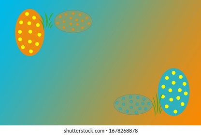 modern easter card with vibrant colors and copy space