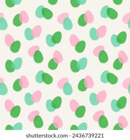 Modern Easter pattern with colourful eggs. Design for a card, poster and wrapping paper. Vector illustration