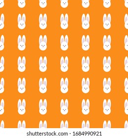 Modern easter rabbit, great design for any purposes. Vector cute seamless pattern. 