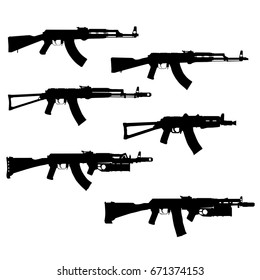 Modern, eastern assault rifle set.