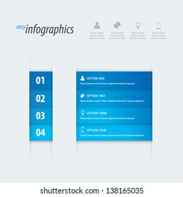 Modern easy infographics vector. You can place your own text.
