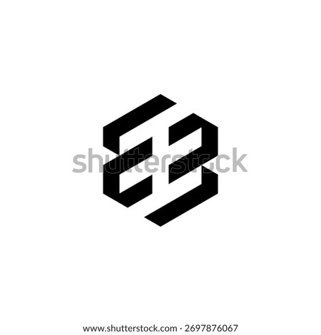 Modern EB or BE geometric mark. Its strong, interlocked design suits engineering, advanced manufacturing, or tech innovation.